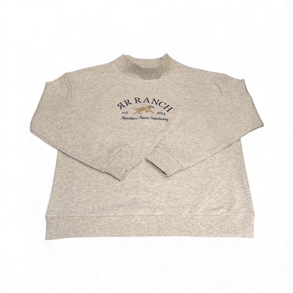 Rr Ranch Logo R&R Ranch Mockneck Sweatshirt – R&R Ranch Miniature Horse Sanctuary
